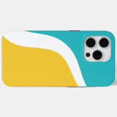 Einfache Waves 3 - Türkis und Gelb Case-Mate iPhone Hülle (Rückseite (Horizontal))