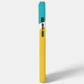 Einfache Waves 3 - Türkis und Gelb Case-Mate iPhone Hülle (Rückseite / Links)