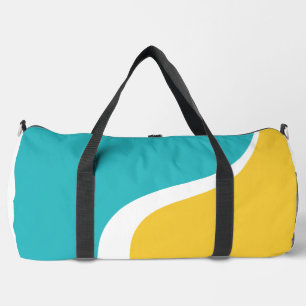 Einfache Waves 3 - Türkis und Gelb Duffle Bag