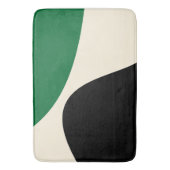 Einfache Waves 4 in Grün, Creme und Schwarz Badematte (Vorderseite Vertikal)