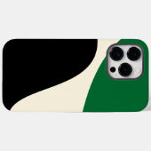 Einfache Waves 4 in Grün, Creme und Schwarz Case-Mate iPhone Hülle (Rückseite (Horizontal))
