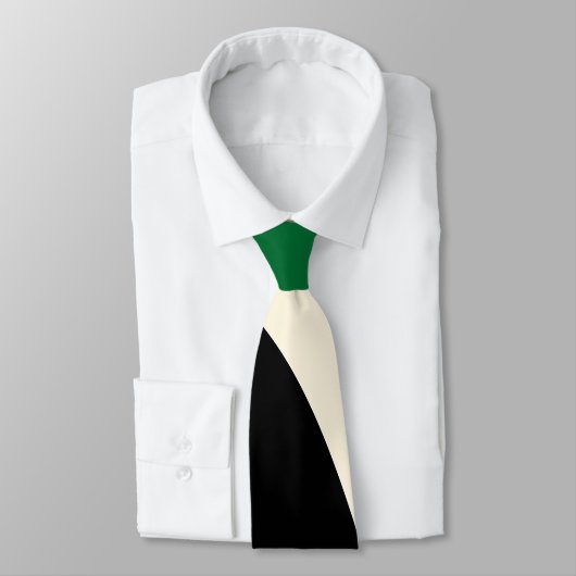 Einfache Waves 4 in Grün, Creme und Schwarz Krawatte (Gebunden)