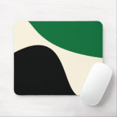 Einfache Waves 4 in Grün, Creme und Schwarz Mousepad (Mit Mouse)