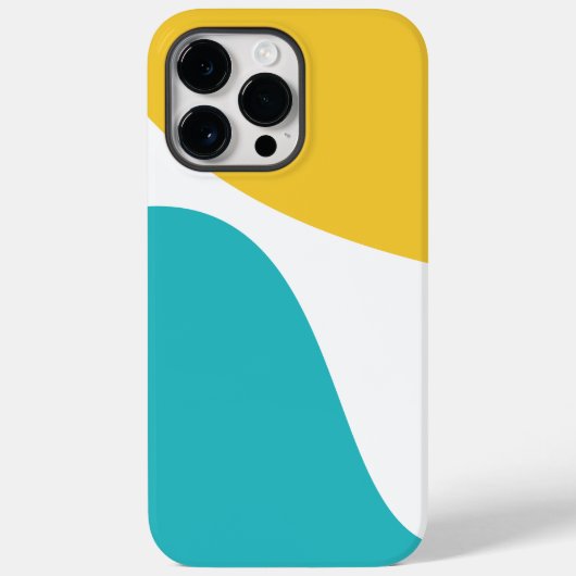 Einfache Waves 4 - Türkis und Gelb Case-Mate iPhone Hülle (Rückseite)