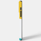 Einfache Waves 4 - Türkis und Gelb Case-Mate iPhone Hülle (Rückseite / Links)