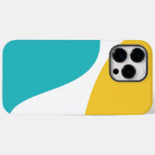 Einfache Waves 4 - Türkis und Gelb Case-Mate iPhone Hülle (Rückseite (Horizontal))
