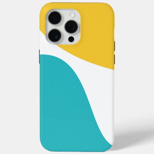 Einfache Waves 4 - Türkis und Gelb Case-Mate iPhone Hülle (Rückseite)