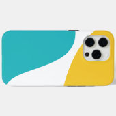 Einfache Waves 4 - Türkis und Gelb Case-Mate iPhone Hülle (Rückseite (Horizontal))