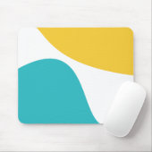 Einfache Waves 4 - Türkis und Gelb Mousepad (Mit Mouse)