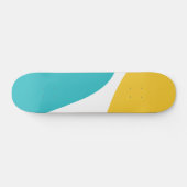 Einfache Waves 4 - Türkis und Gelb Skateboard (Horizontal)