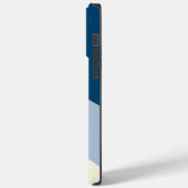 Einfache Waves - dunkelblau, hellblau und creme Case-Mate iPhone Hülle (Rückseite / Links)