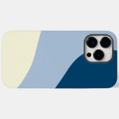 Einfache Waves - dunkelblau, hellblau und creme Case-Mate iPhone Hülle (Rückseite (Horizontal))
