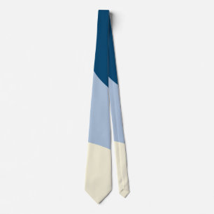 Einfache Waves - dunkelblau, hellblau und creme Krawatte
