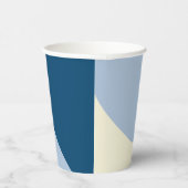 Einfache Waves - dunkelblau, hellblau und creme Pappbecher (Rechts)