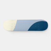 Einfache Waves - dunkelblau, hellblau und creme Skateboard (Horizontal)