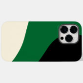 Einfache Waves - Grün, Creme und Schwarz Case-Mate iPhone Hülle (Rückseite (Horizontal))