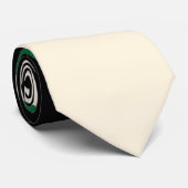 Einfache Waves - Grün, Creme und Schwarz Krawatte (Gerollt)