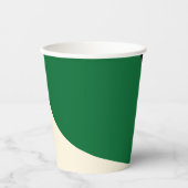 Einfache Waves - Grün, Creme und Schwarz Pappbecher (Vorderseite)