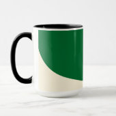 Einfache Waves - Grün, Creme und Schwarz Tasse (Links)