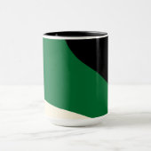 Einfache Waves - Grün, Creme und Schwarz Tasse (Zentrum)