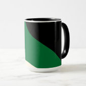 Einfache Waves - Grün, Creme und Schwarz Tasse (VorderseiteRechts)