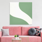 Einfache Waves in Grün Leinwanddruck (Insitu (Wohnzimmer))