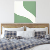 Einfache Waves in Grün Leinwanddruck (Insitu (Schlafzimmer))