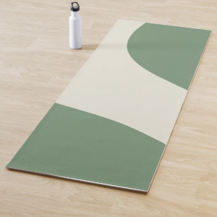 Einfache Waves in Grün Yogamatte