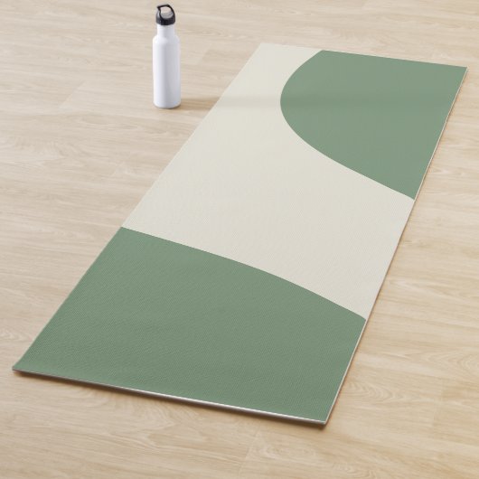 Einfache Waves in Grün Yogamatte (Beispiel)