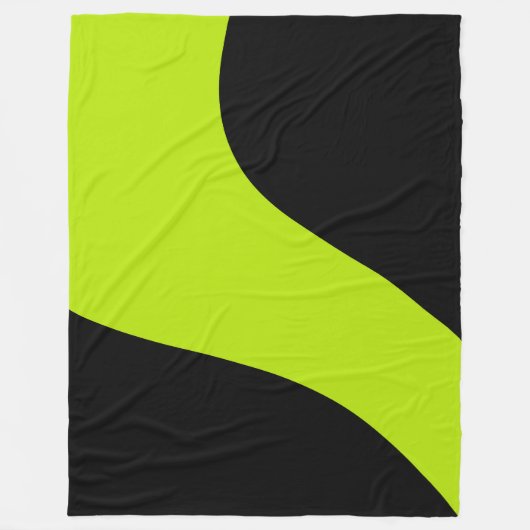 Einfache Waves in Lime Green Fleecedecke (Vorderseite)