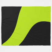 Einfache Waves in Lime Green Fleecedecke (Vorderseite (Horizontal))
