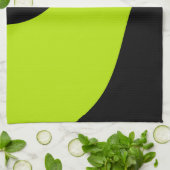 Einfache Waves in Lime Green Geschirrtuch (Gefaltet)