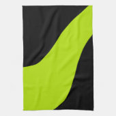 Einfache Waves in Lime Green Geschirrtuch (Vertikal)