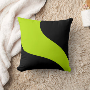 Einfache Waves in Lime Green Kissen