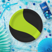 Einfache Waves in Lime Green Pappteller (Party)