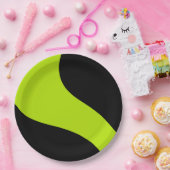 Einfache Waves in Lime Green Pappteller (Party)