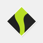 Einfache Waves in Lime Green Serviette (Ecke)