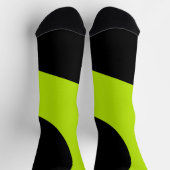 Einfache Waves in Lime Green Socken (Oben)