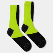 Einfache Waves in Lime Green Socken (Rechts)