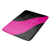 Einfache Waves in Magenta und Schwarz Badematte (Schrägansicht)