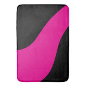 Einfache Waves in Magenta und Schwarz Badematte (Vorderseite Vertikal)