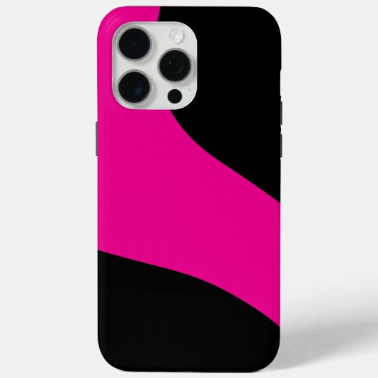 Einfache Waves in Magenta und Schwarz Case-Mate iPhone Hülle (Rückseite)
