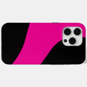 Einfache Waves in Magenta und Schwarz Case-Mate iPhone Hülle (Rückseite (Horizontal))