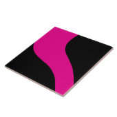 Einfache Waves in Magenta und Schwarz Fliese (Seite)