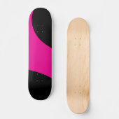 Einfache Waves in Magenta und Schwarz Skateboard (Vorderseite)