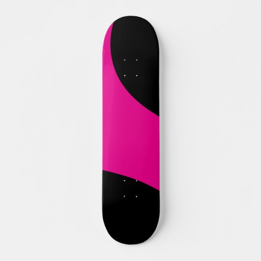 Einfache Waves in Magenta und Schwarz Skateboard (Vorne)
