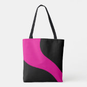 Einfache Waves in Magenta und Schwarz Tasche (Rückseite)