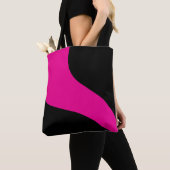 Einfache Waves in Magenta und Schwarz Tasche (Von Nahem)
