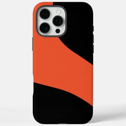 Einfache Waves in Schwarz und Orange Case-Mate iPhone Hülle (Rückseite)