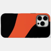 Einfache Waves in Schwarz und Orange Case-Mate iPhone Hülle (Rückseite (Horizontal))
